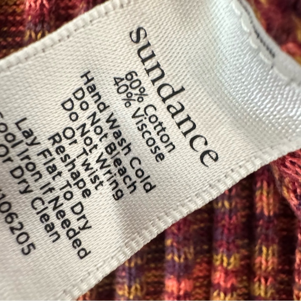 Sundance Amanda Jane Mock Neck Sweater Henna Multi XXL Knit Ribbed - Picture 5 of 7